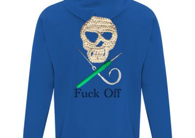 craft or die fuck off hoodie royal